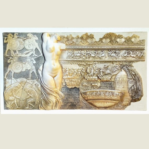 Bas-relief THE GREEK MYTHS by Elena Karamushka 49,5x89,5cm 7kg 2009 N4 / 9 Spoleo Italia