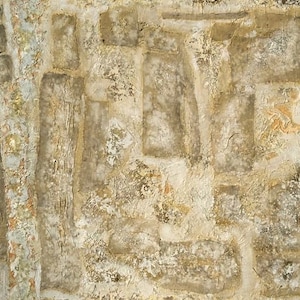 Abstraktes Fresko N9 Elena Karamushka Italien Gemälde Größe: 64,5 B x 38,5 H x 2,3 D in