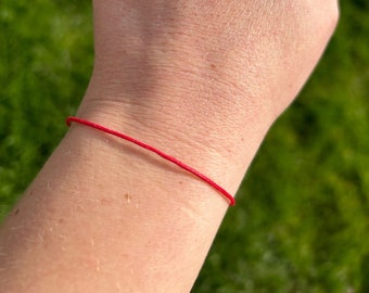 Handmade Kabbalah Red String Bracelet: Good Luck Protection