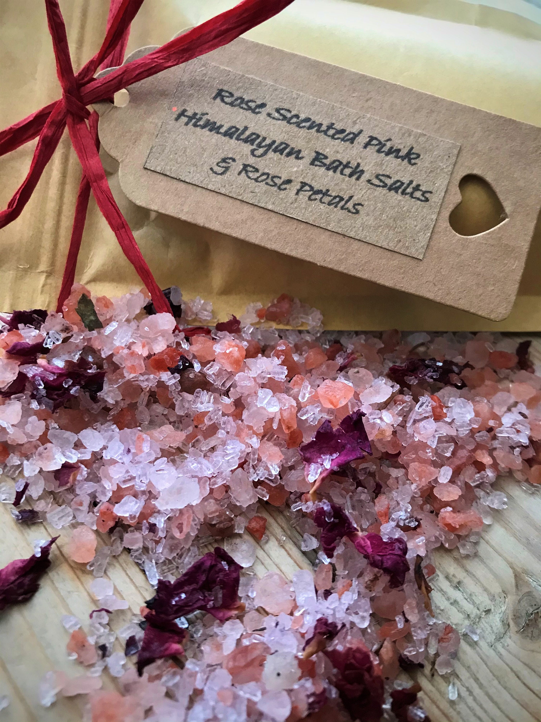 Bath Salts / Pink Himalayan Salt / Lavender / Rose / Etsy