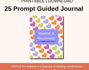 Rewind & Reconnect | 25 page Guided Digital Journal for Self Discovery and Reflection