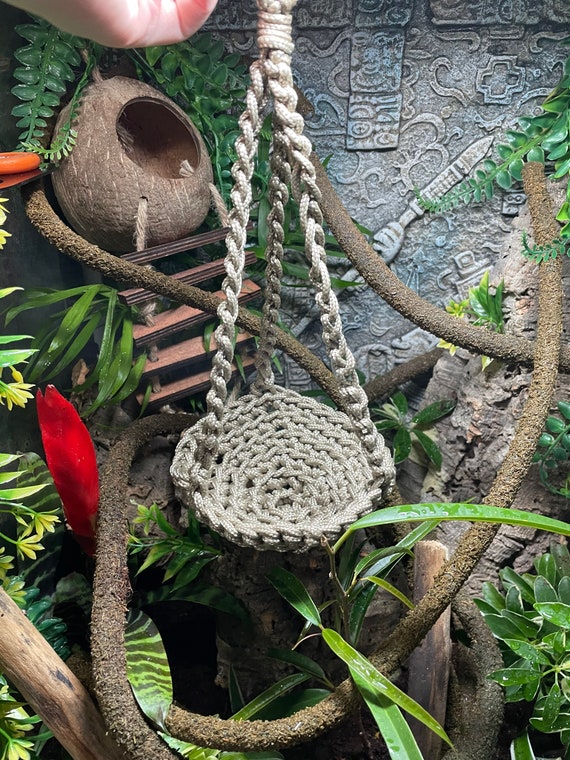 Water-resistant Hanging Paracord Basket Swing / Platform for Small