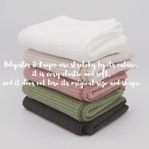 Brushed Waffle Knit Fabric: Soft Poly Rayon Blend, Various Colors, By The Yard