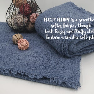 DENIM Fuzzy Fluffy sweater knit "BELLE" Fabric by the yard, Soft hand feel with Heavy weight
