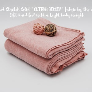 Dusty Pink Cotton Rayon Spandex Stretch Jersey Knit Fabric