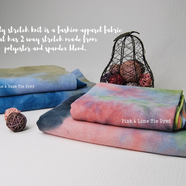 Tie Dye Knit Fabric Etsy