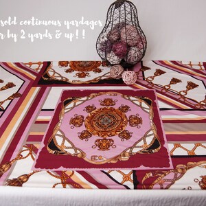 Medallion Print Fabric: Venezia Polyester Spandex Blend