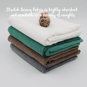 Slub Jersey Knit Fabric: Soft Rayon Spandex Blend - Various Colors