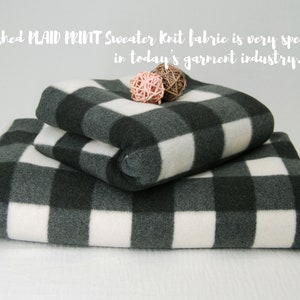 Brushed Plaid Print Knit Fabric: Soft Polyester Spandex Blend