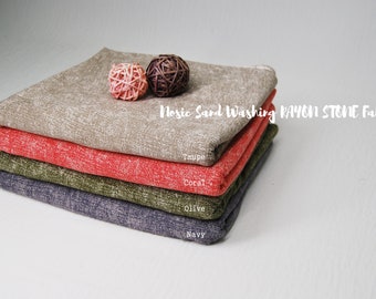 Rayon Stone Fabric By The Yard: Sand Washed Knit, Soft Drape