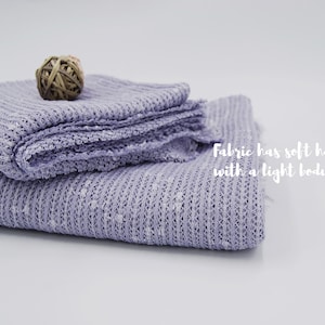 LAVENDER Stellar RIB sweater knit by the yard, Soft hand feel with Light weight