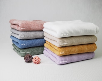 Chenille Waffle Knit Fabric: Soft ELLA Sweater Knit by the Yard
