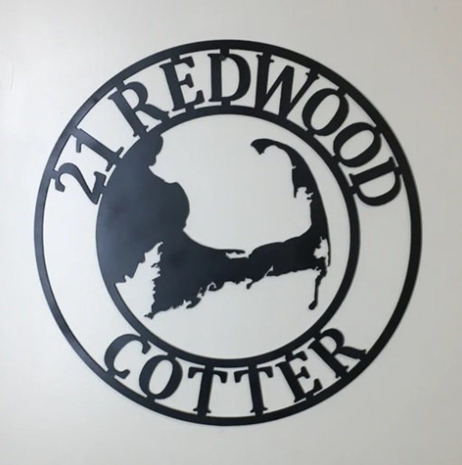 Steel customizable Cape cod sign round Etsy