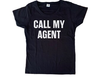 call my agent slogan baby tee | y2k graphic t shirt| 2000s era mall goth style top