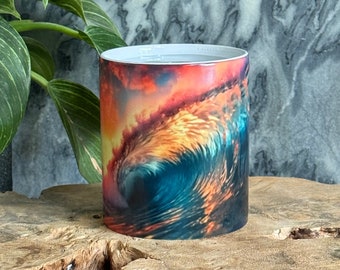 Color Changing Ocean Mug / Sunset Beach Mug / Heat Sensitive Mug / Sunrise Ocean Barrel Wave Mug Gift / Thermochromatic Mug / Ocean Gift