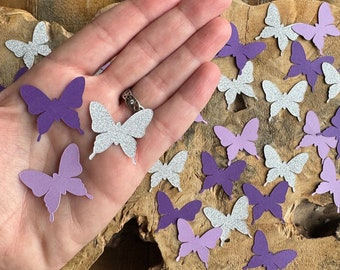 Purple Butterfly Confetti / Butterfly Party Decor / Butterfly Table Scatter / Wedding Confetti / Butterfly Card Filler / Wedding Table