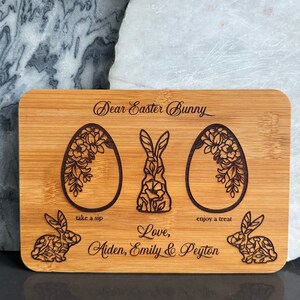 Personalized Easter Bunny Tray / Easter Cutting Board / Charcuterie Board for Kids