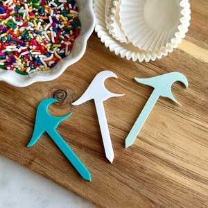 Juego de decoración para tarta con ola oceánica, Fiesta temática de playa, Decoración para tarta oceánica, Selecciones para cupcakes de fiesta en la playa, Decoración para tarta The Big One