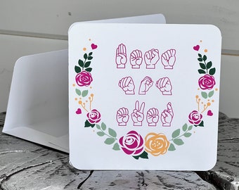 Sign Language Mother's Day Card / ASL Best Mom Ever Card / Sign Language Gift / ASL Card / Mother's Day Gift