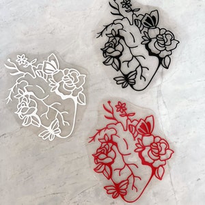 Anatomical Heart Iron Decal / Human Heart Heat Transfer Design / Valentine’s Day Iron On Decal / Cardiology Decal / Heart Health