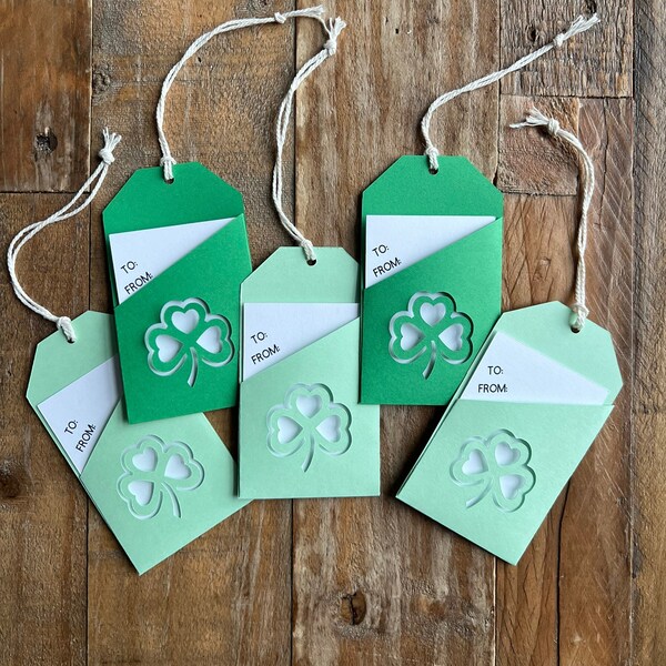 St. Patrick’s Day Gift Card Holders / Shamrock Gift Tag / Clover Gift Card / Shamrock Gift Card Holder / St. Patrick’s Day Gift Tag / Irish