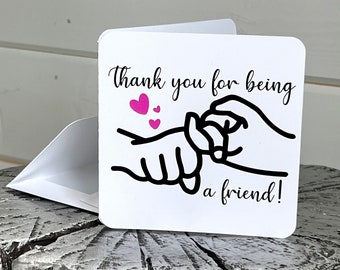 Carte de langue des signes pour ami / ASL Merci d’être un ami Carte / Carte de vœux ASL / Cadeau en langue des signes pour ami / Cadeau d’ami ASL