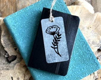 Flower Bookmark / Metal Bookmark / Floral Bookmark
