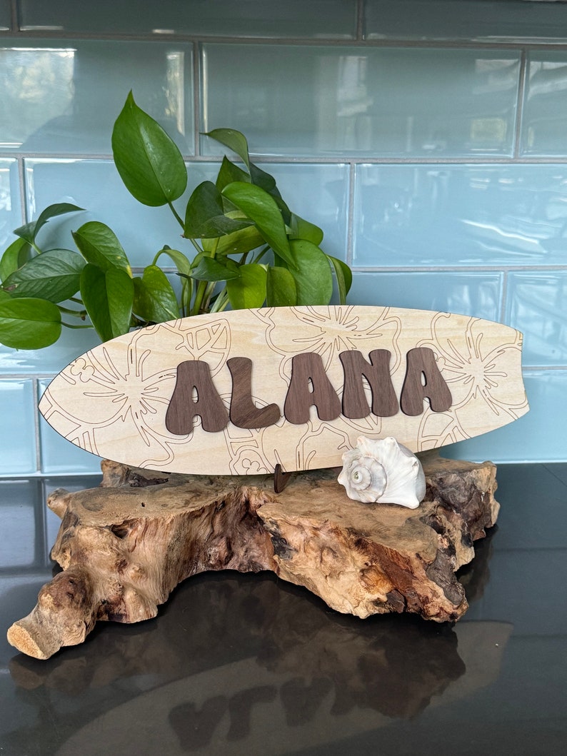 Surfboard Name Sign / Ocean Birth Announcement / Beach Name Sign ...