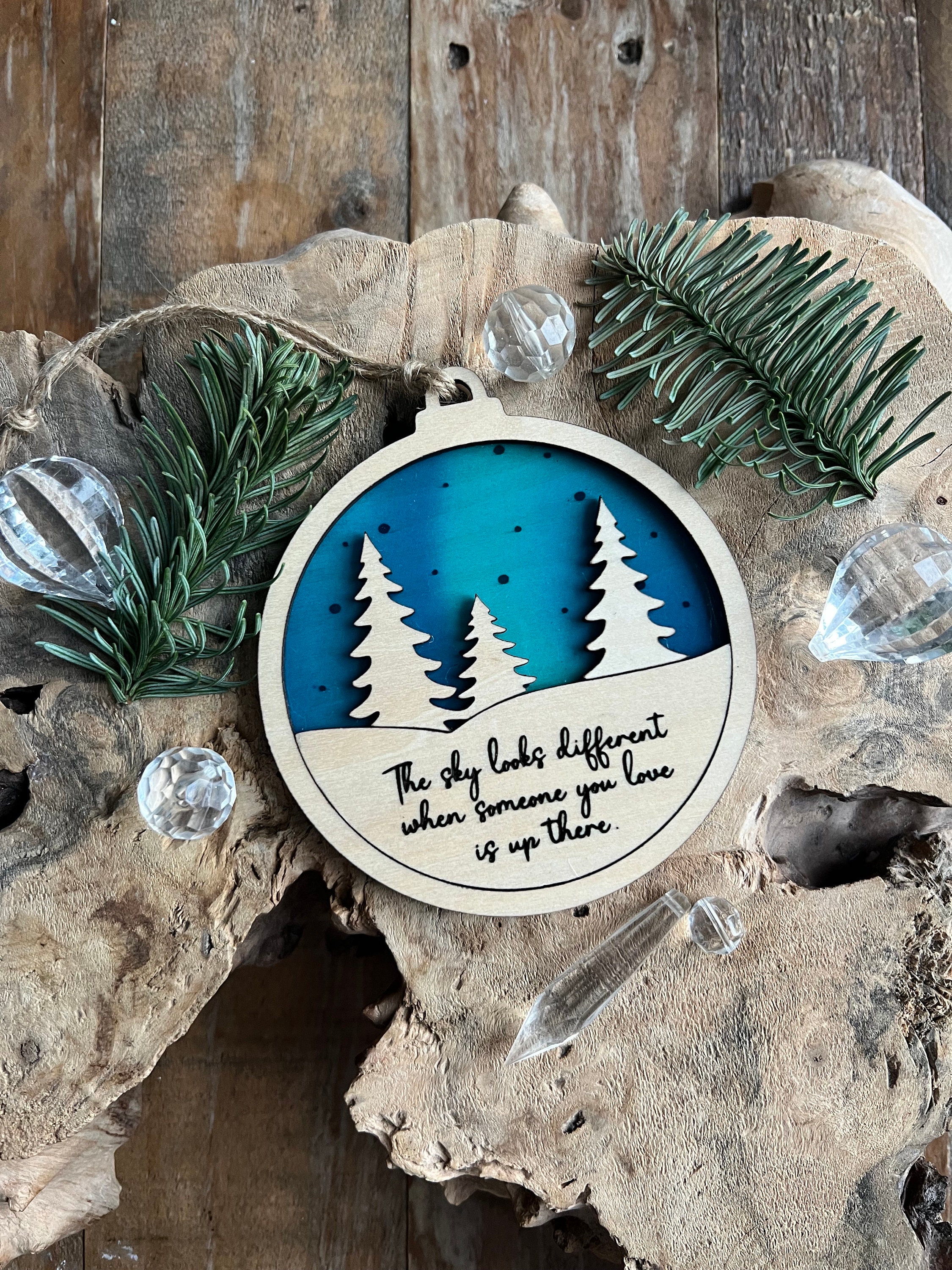 Wooden Memorial Ornament / Grief and Loss Sentimental Ornament