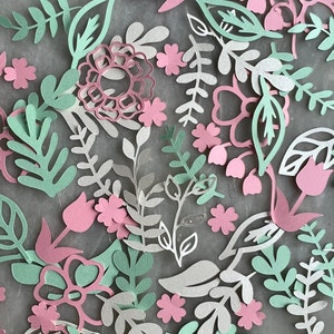 Spring Confetti / Leaf Confetti / Floral Table Scatter / Card Filler / Easter Table Decor/ Wedding Confetti / Pastel Tablescape