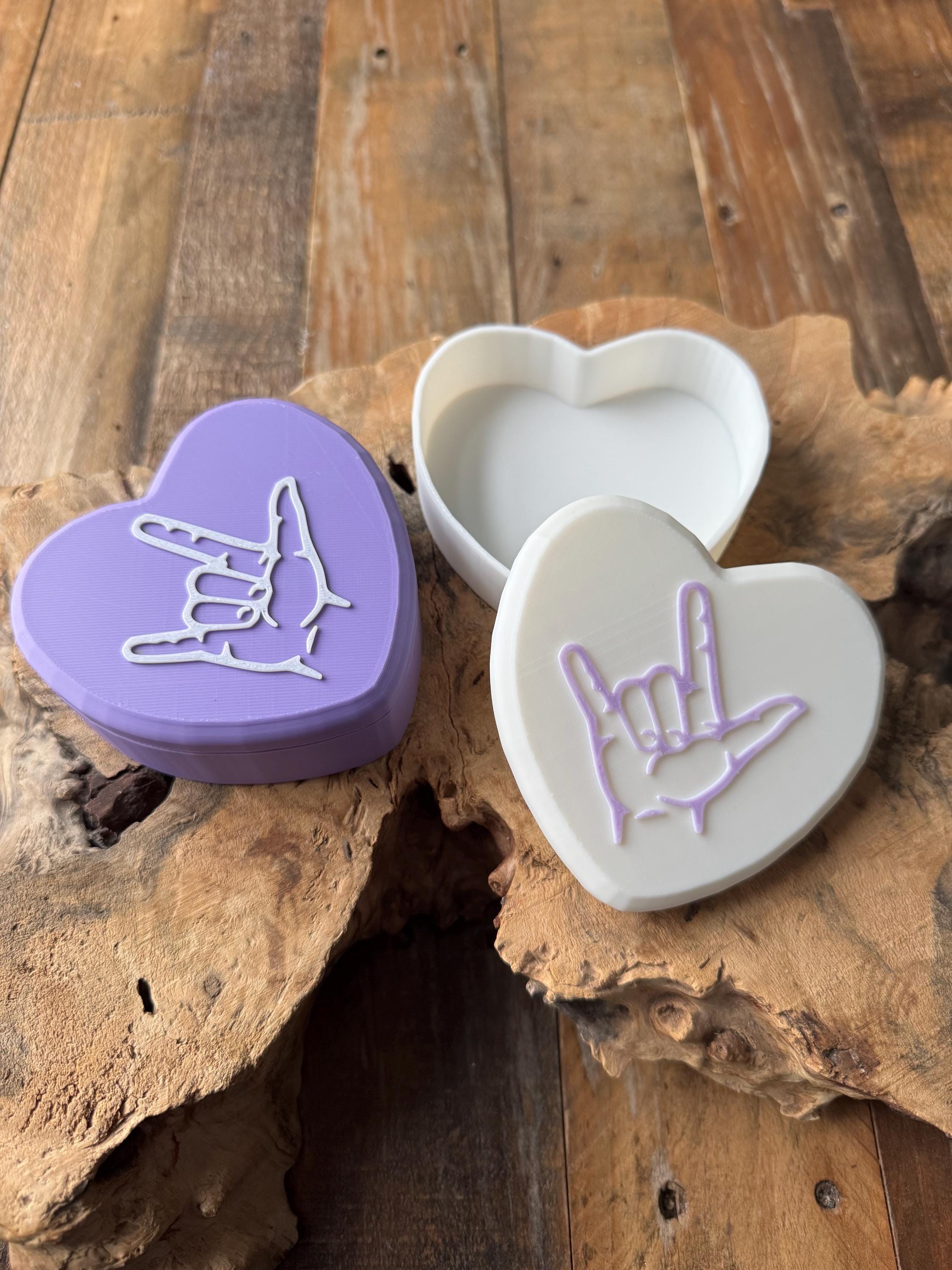 Sign Language I Love You Heart Box / ASL ILY Box / Sign Language ...