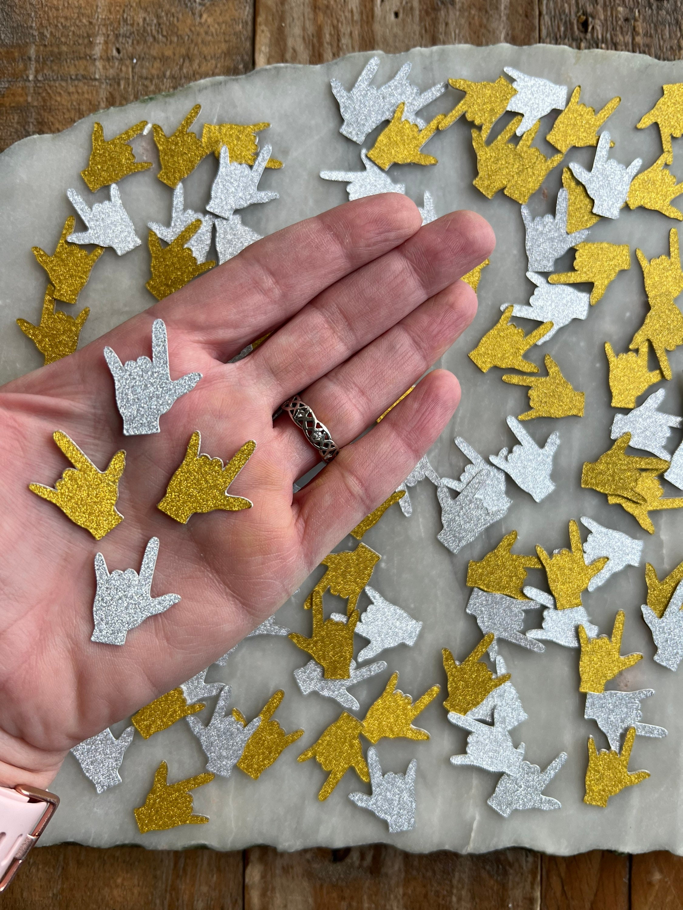 ASL Confetti / Sign Language Confetti / ASL I Love You / Sign Language ...