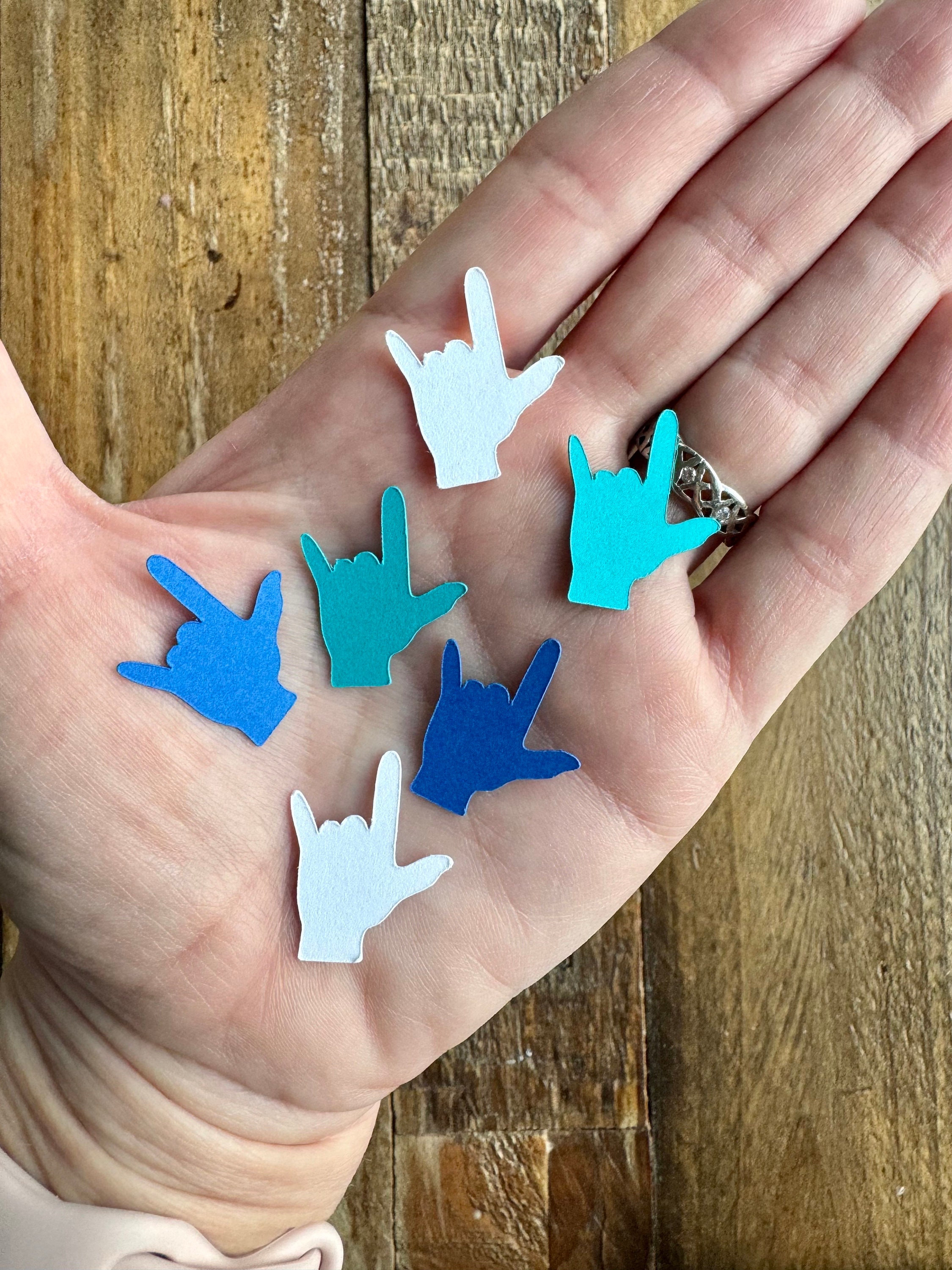 ASL Confetti / Sign Language Confetti / ASL I Love You / Sign Language ...