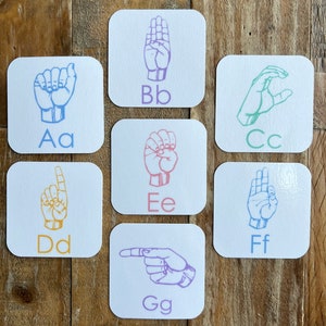Sign Language Flash Cards / ASL Flash Cards / Sign Language Alphabet Cards / ASL Alphabet / Montessori Flash Cards / ASL Number Flash Cards