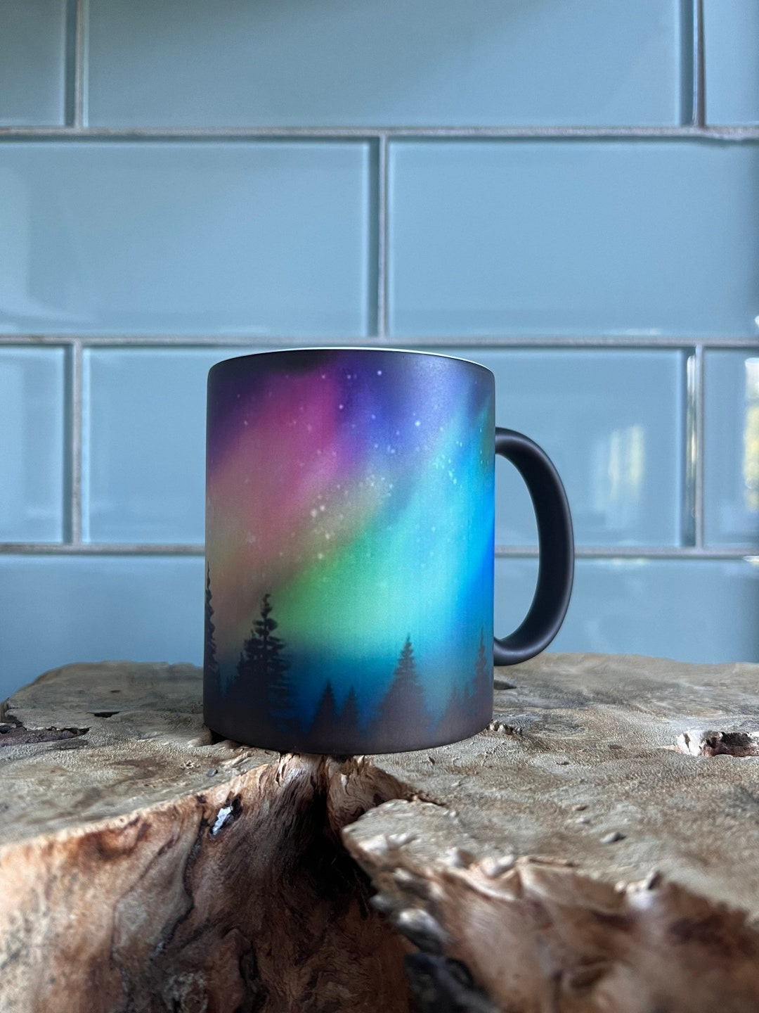 Color Changing Northern Lights Mug / Aurora Borealis Mug / Heat
