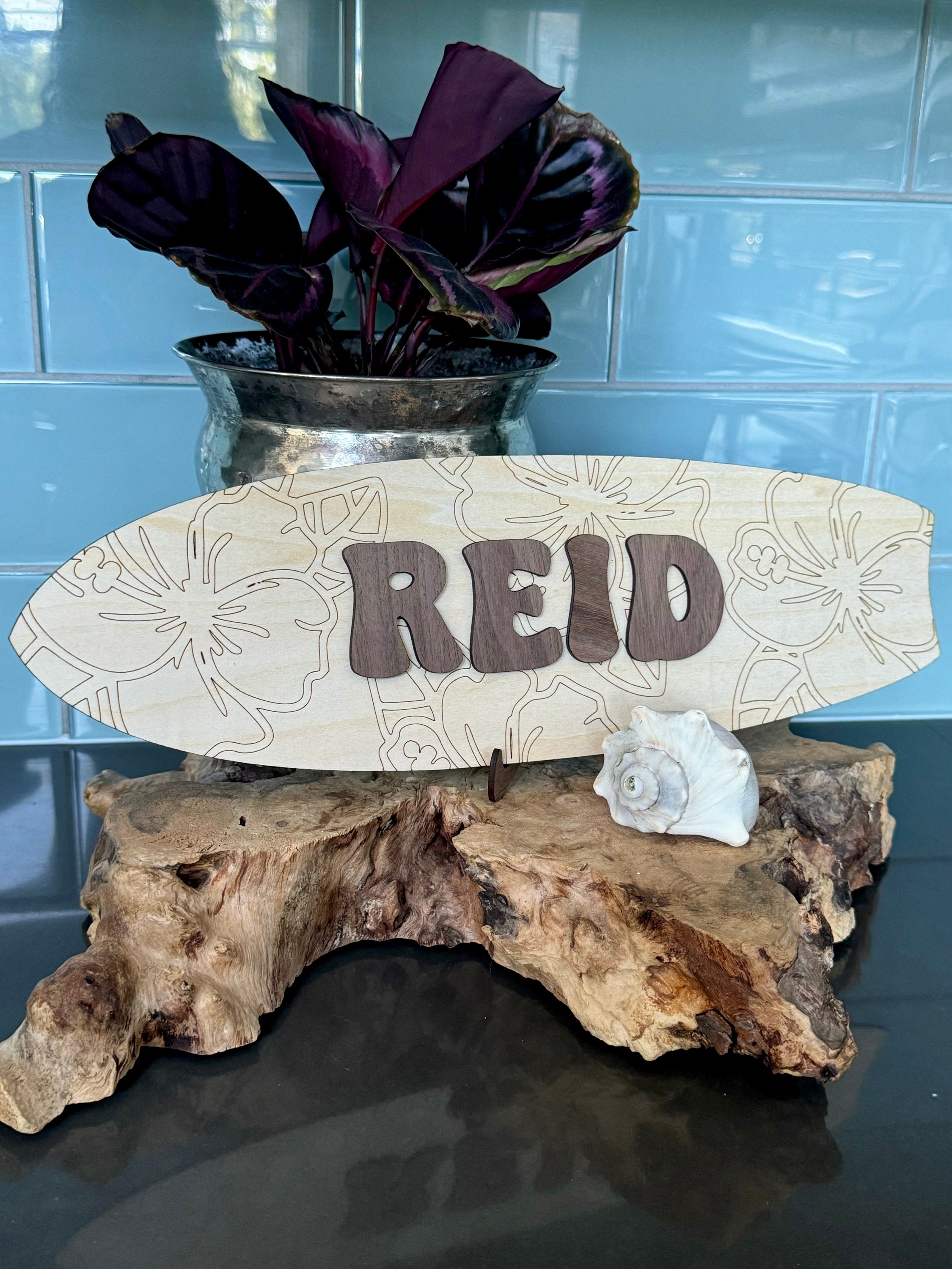 Surfboard Name Sign / Ocean Birth Announcement / Beach Name Sign ...