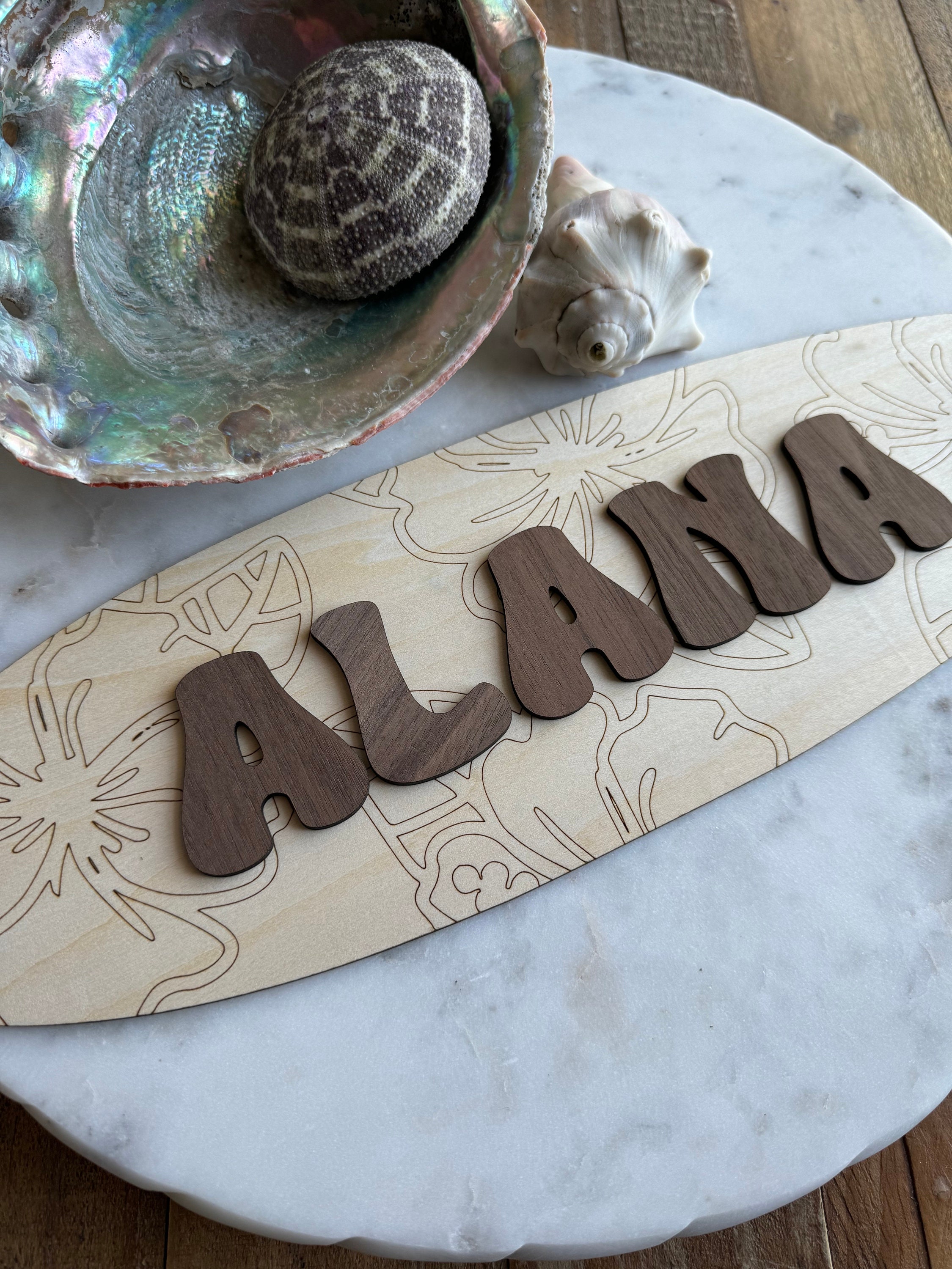 Surfboard Name Sign / Ocean Birth Announcement / Beach Name Sign ...