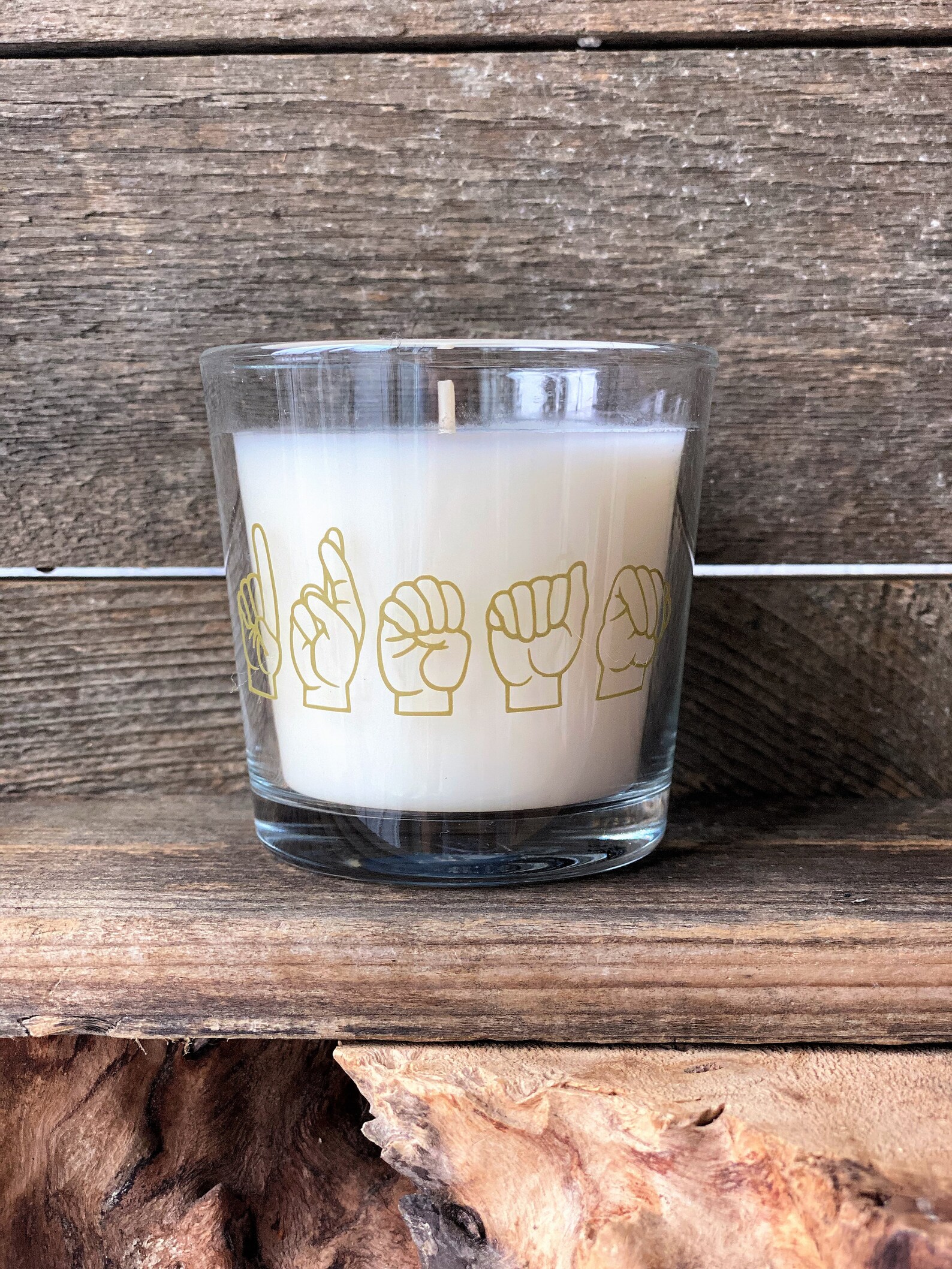 ASL Dream Candle / American Sign Language Fingerspell Dream / Etsy