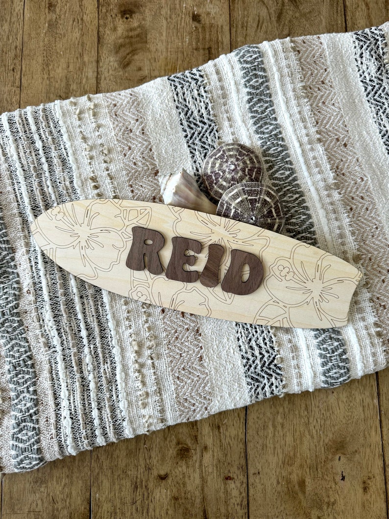 Surfboard Name Sign / Ocean Birth Announcement / Beach Name Sign ...