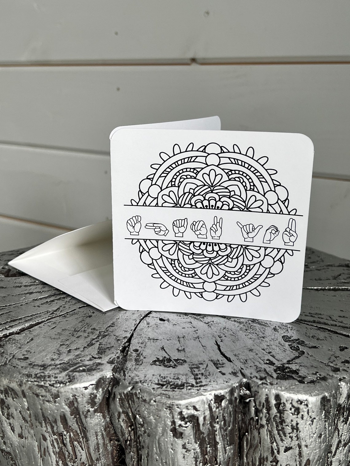 ASL Thank You Card / Sign Language Greeting Card / Sign Etsy