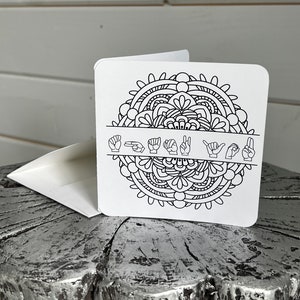 ASL Thank You Card / Sign Language Greeting Card / Sign Language Card ...