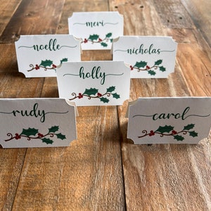 Personalized Christmas Place Cards / Custom Christmas Name Tags