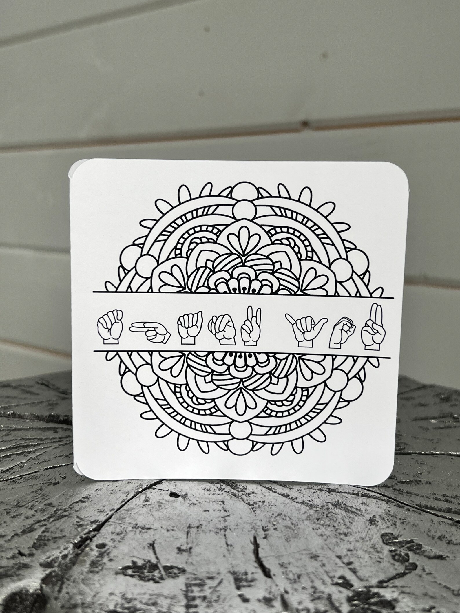 ASL Thank You Card / Sign Language Greeting Card / Sign Etsy