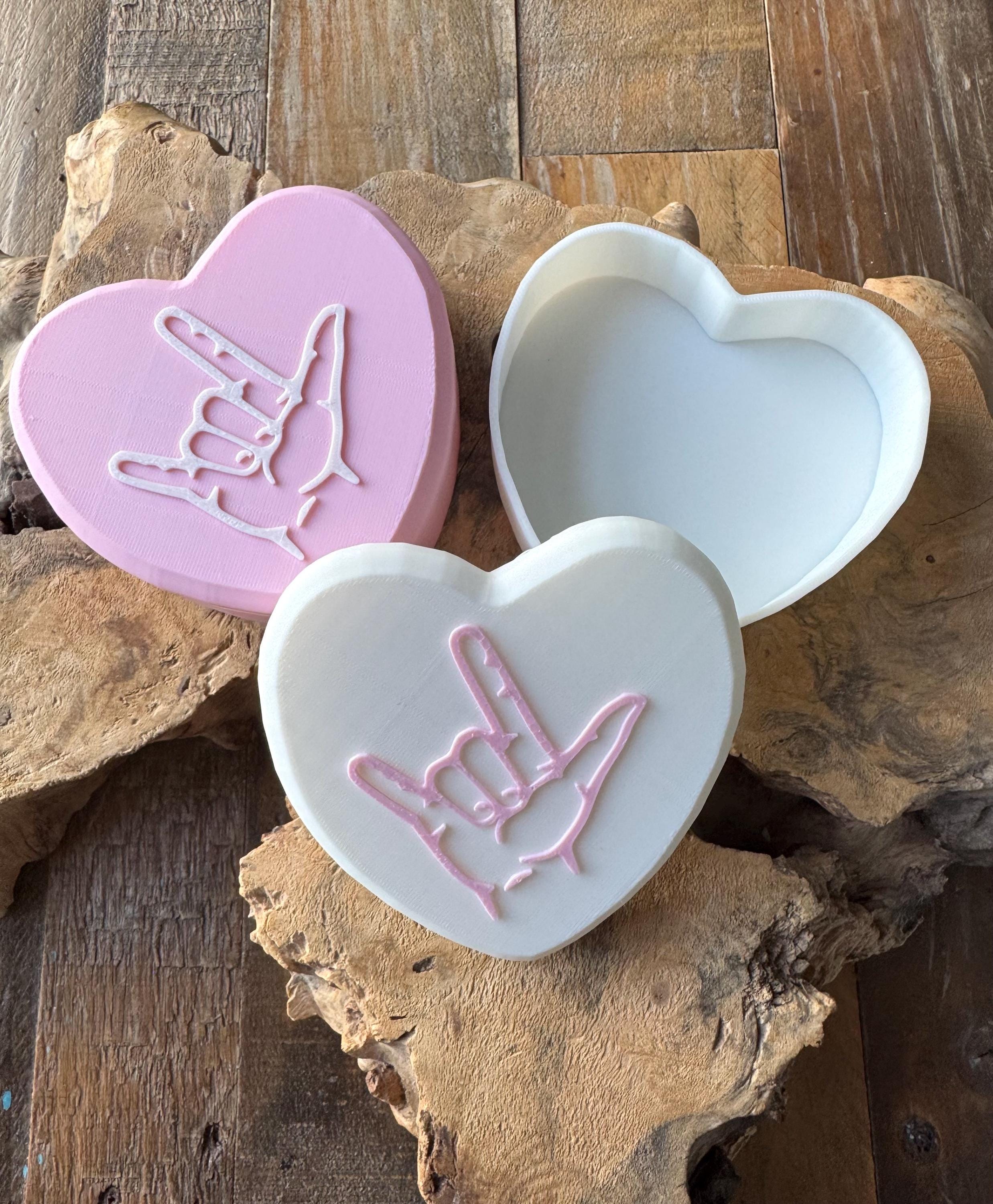 Sign Language I Love You Heart Box / ASL ILY Box / Sign Language ...