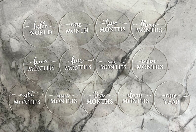 Acrylic Baby Milestone Markers / Monthly Milestone Markers / Baby ...