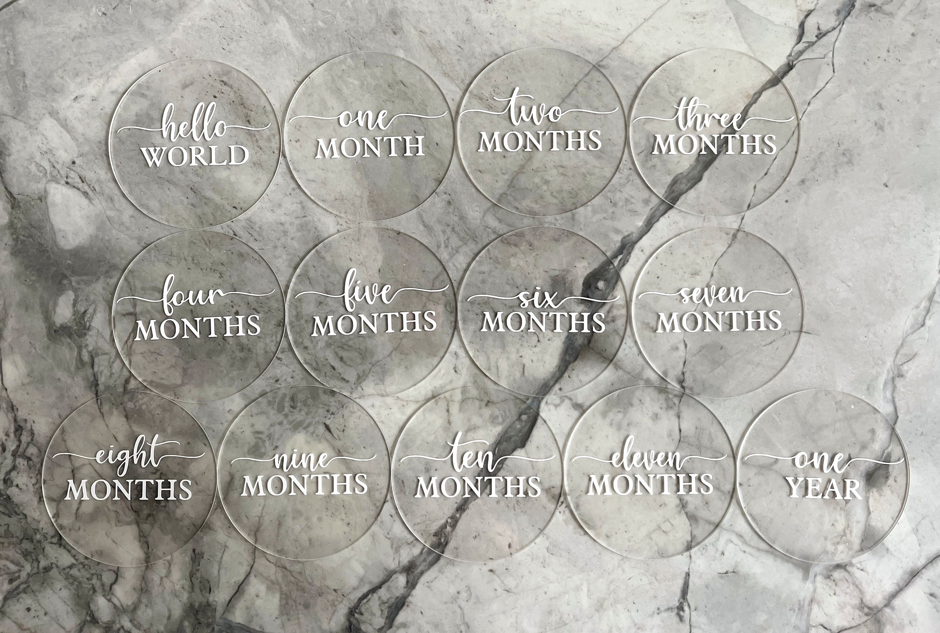 Acrylic Baby Milestone Markers / Monthly Milestone Markers / Baby ...