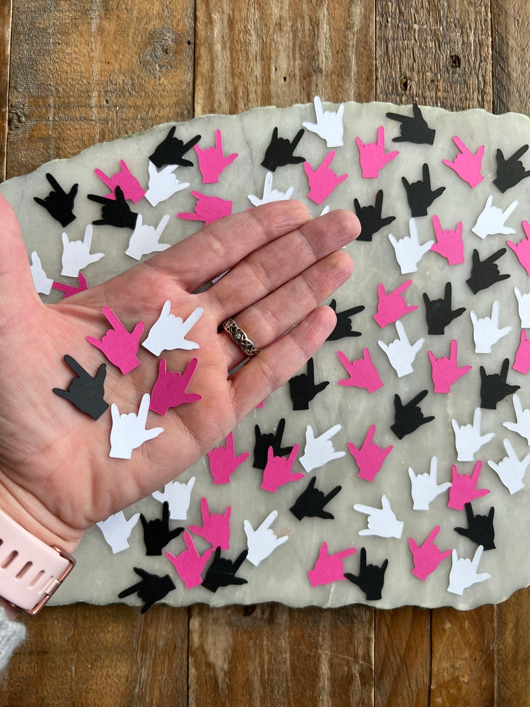 ASL Confetti / Sign Language Confetti / ASL I Love You / Sign Language