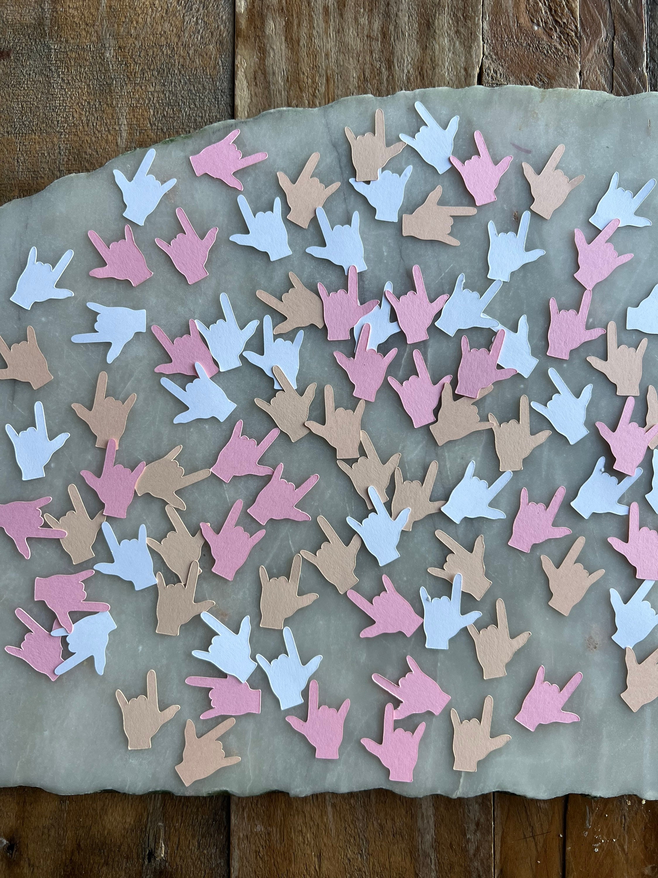 ASL Confetti / Sign Language Confetti / ASL I Love You / Sign Language ...