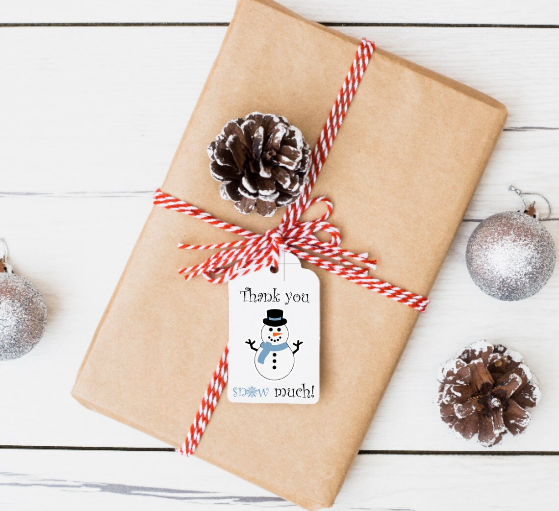 Thank You Snow Much Snowman Gift Tag / Christmas Gift Tag / Thank You ...
