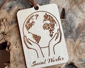 Social Worker Gift / Social Worker Ornament / LCSW / New MSW Graduation Gift / Social Work Appreciation Month